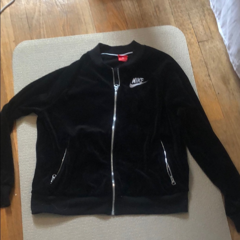 Nike velvet zip up